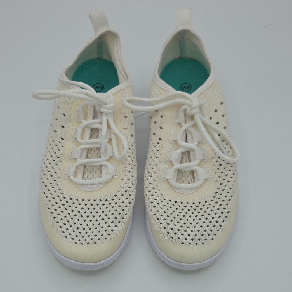 Emu Australia Miki Women's sneaker shoes - Cream and White Sz 8W - Picture 2 of 5